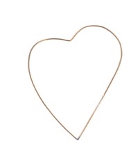 Skæv hjerte farve guld